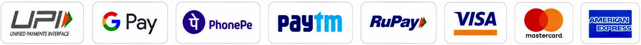 Accepted payment methods